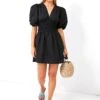 Black Valledoria Mini Dress