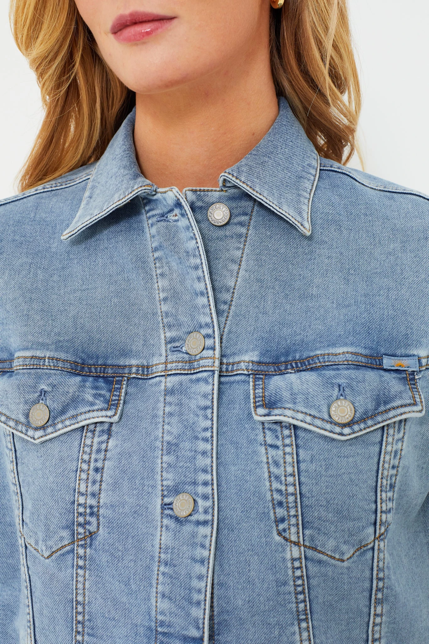 Mid Wash Stretch Terry Trucker Jacket 7 Mid Wash Stretch Terry Trucker Jacket - Image 5