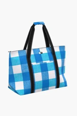 Scout French Blue And White Check On Holiday Bag