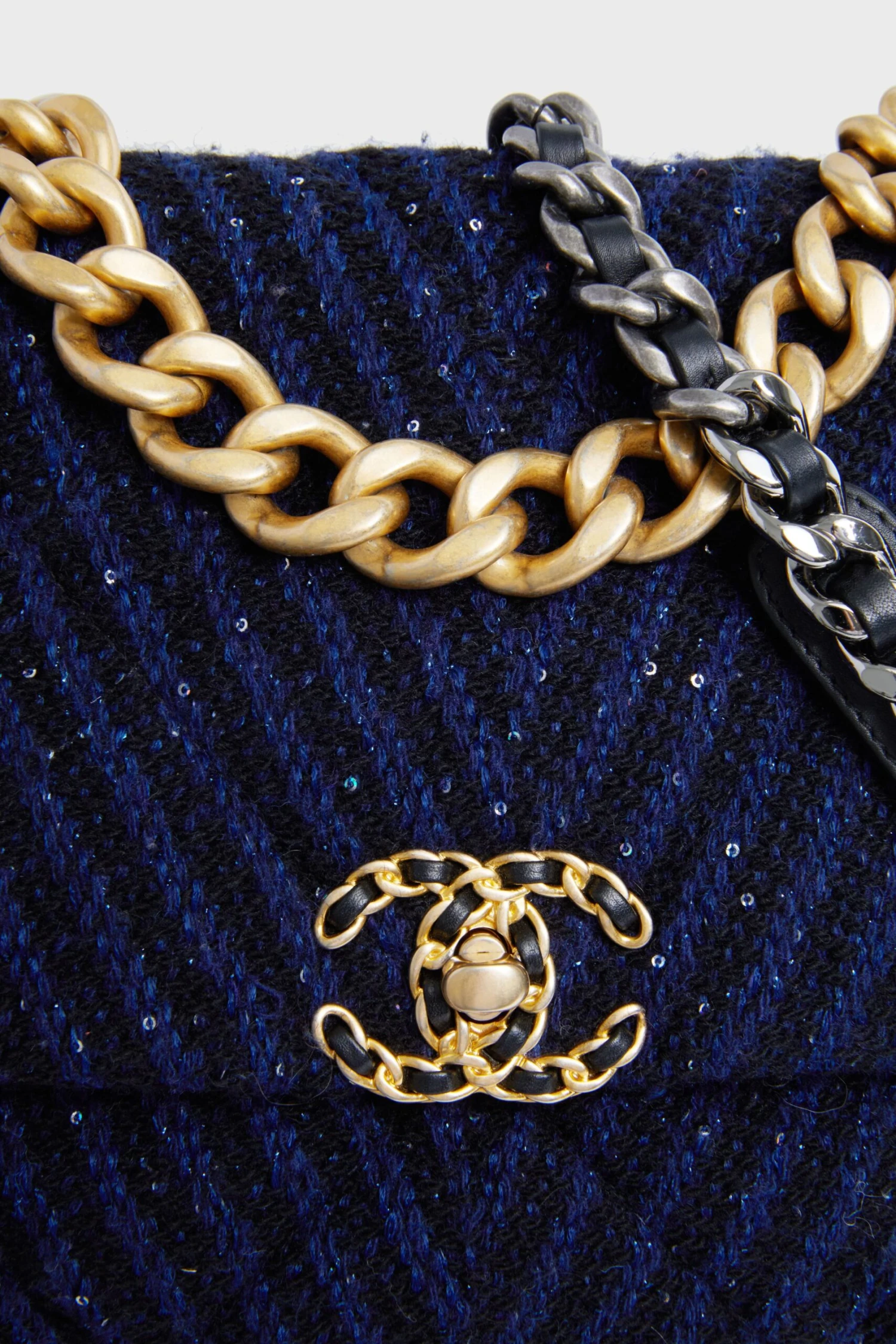 Chanel Navy Tweed 19 Bag 8 Chanel Navy Tweed 19 Bag - Image 6