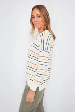 Rainbow 5 Stripe Organic Carolyn Sweater -Loeffler Cloth Shop B6q7LaR9HDdN7saI8TakQQLp6Vn7S3OW 1
