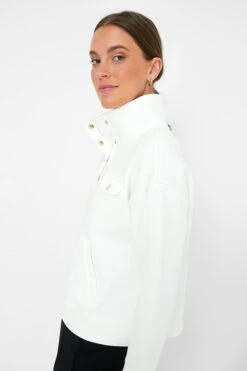 White Snap Neck Bailey Pullover -Loeffler Cloth Shop BLBuAfdnPMFZqzpCLqR7jS5097fpxfOj 1