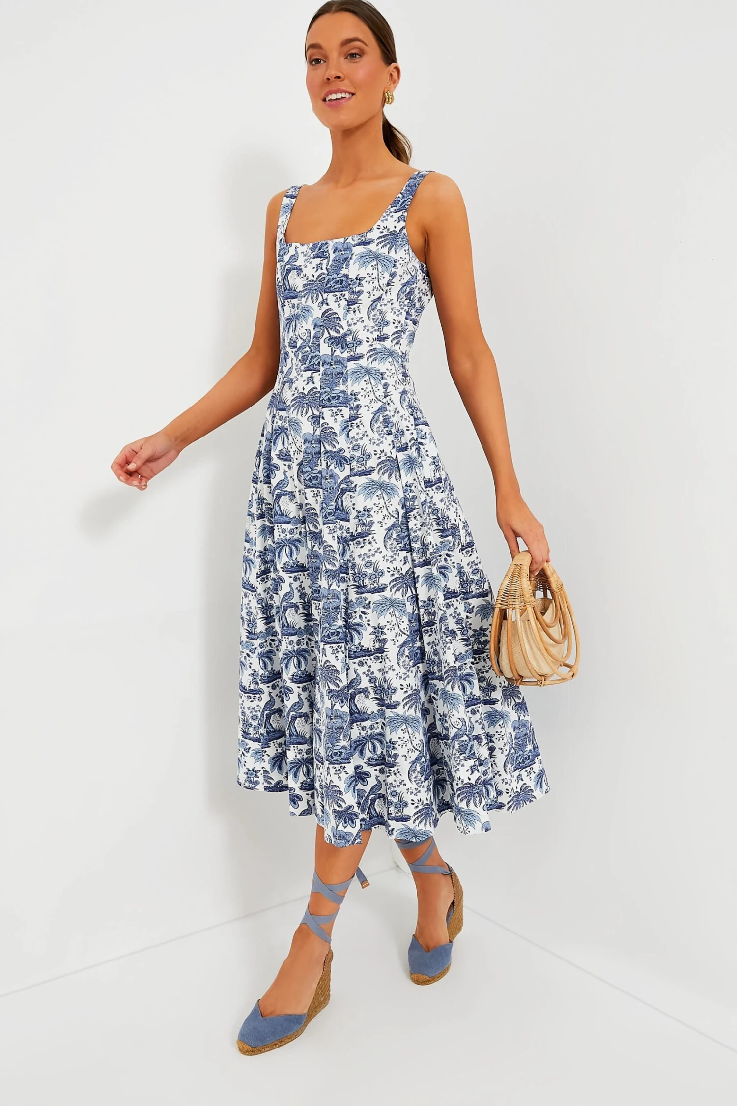 Staud Blue Toile Wells Dress 4 Staud Blue Toile Wells Dress - Image 2