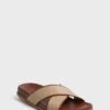 Nappa And Raffia Thais Footbed Sandals