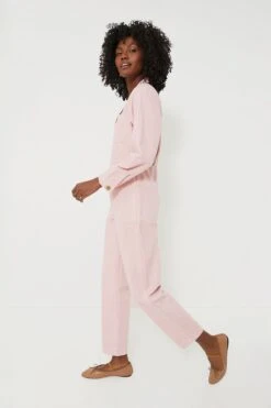 Blush Pink Herringbone Standard Zip Jumpsuit -Loeffler Cloth Shop BwXqjH5dUcf0XpHQQSxeSD1XXTrUYnsB 1
