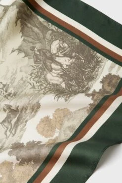 Foxhunt Toile Medium Silk Scarf -Loeffler Cloth Shop CLTO8WHWmuHfeiavdBAA5YhjCPsabLNS 1
