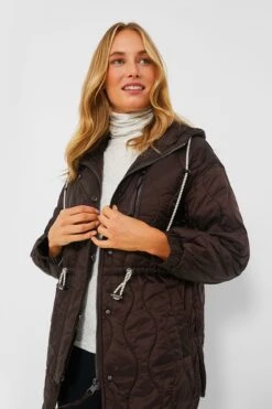 Varley Coffee Bean Caitlin Quilt Jacket