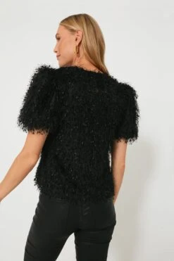 Black Textured Hazel Blouse 11 Black Textured Hazel Blouse -Loeffler Cloth Shop CfPIa1RKbQksOY4iVw97EgmwPkNPaIzC 1