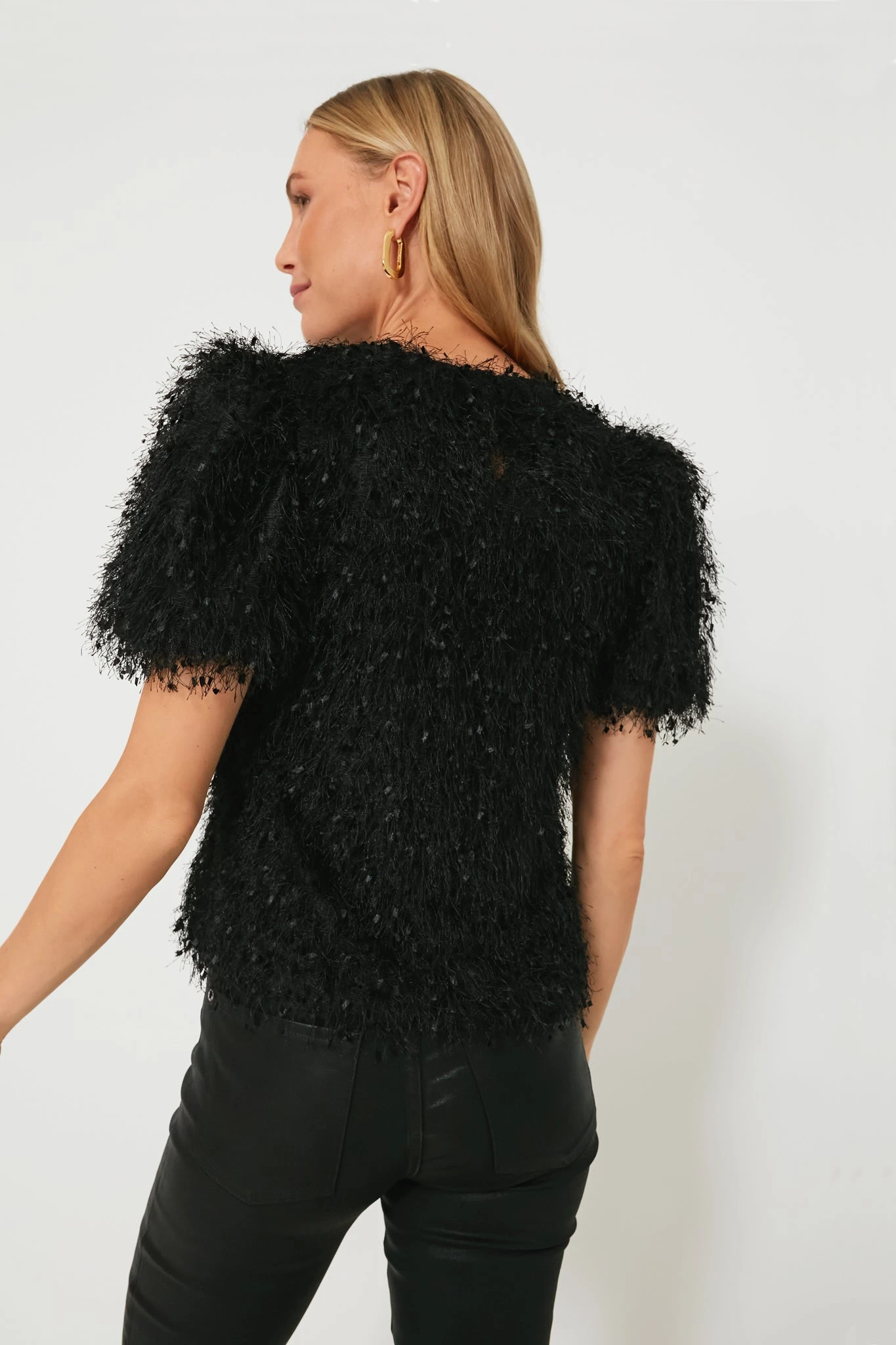 Black Textured Hazel Blouse 6 Black Textured Hazel Blouse - Image 4