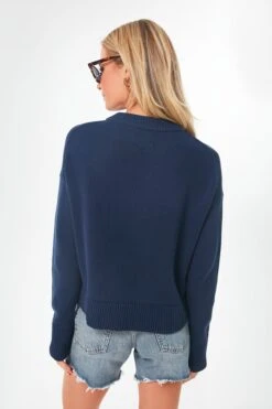 Navy Cropped Americana Sweater -Loeffler Cloth Shop DAh3kuKscxyujhj1g0JNKJvacN5tXMmQ 1