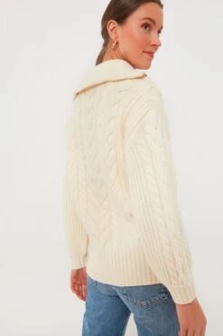 Varley Winter White Daria Half Zip Cable Knit -Loeffler Cloth Shop DDpSVzB1ikX52sazjqGABhaTgAco28ux 1