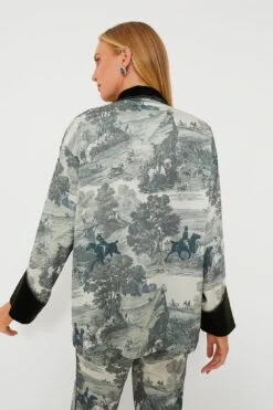 Middleburg Toile Velvet Trim Smoking Jacket -Loeffler Cloth Shop DJf3tFvJLyjnHrymqiXfynOhJYtlhu2i 1