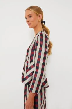 Bordeaux Check Jacquard Zoey Top -Loeffler Cloth Shop DPZxGCQdc9vm9zlRmfz1u0etzxjCL7q9 1