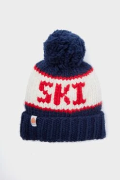 Exclusive Navy And Hot Red Ski Beanie