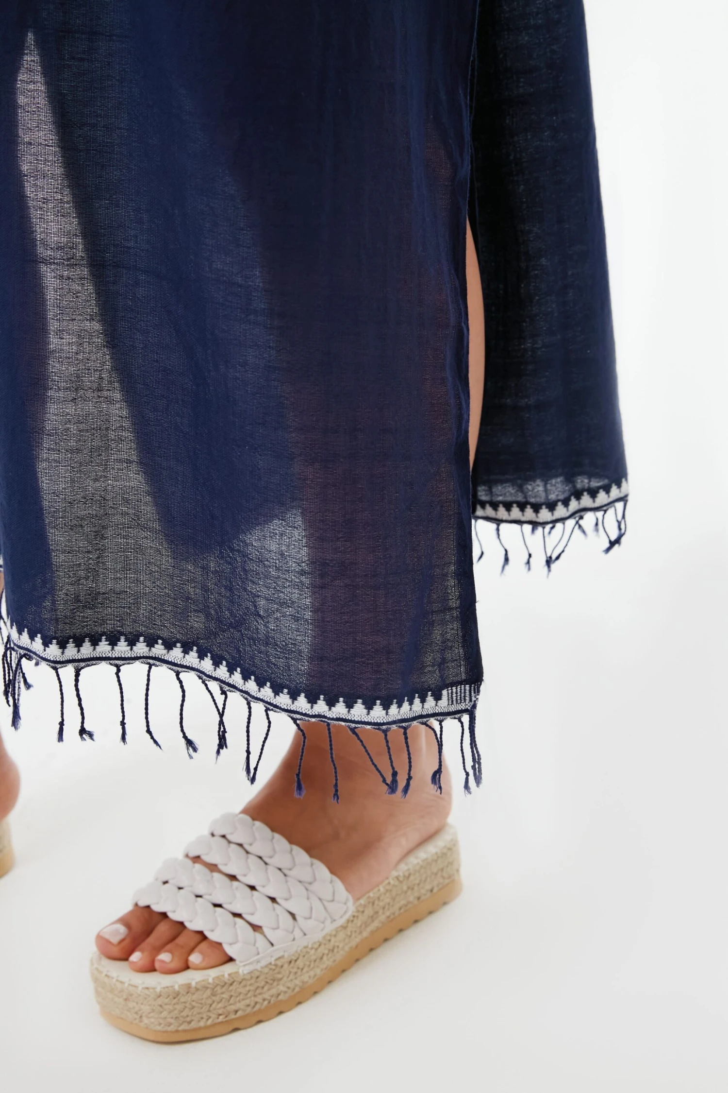 Navy Nunu Classic Caftan 8 Navy Nunu Classic Caftan - Image 6