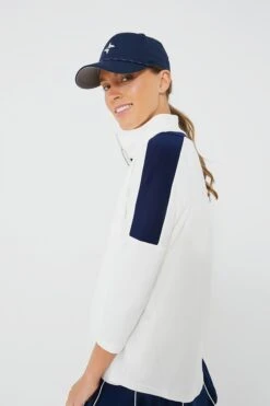 White And Navy Amelie Quarter Zip 9 White And Navy Amelie Quarter Zip -Loeffler Cloth Shop Dx62KucqZA6C2aC2IkrdcWnnrS5oJvWy 1