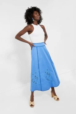 Blue Rosalie Skirt -Loeffler Cloth Shop DxZIRRWPi4qJH9tAj0gkNqnreVHzTDX1 1
