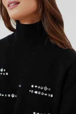 Black Embellished Greta Turtleneck -Loeffler Cloth Shop ECv3celuZnsgwEhqHng7L6xlCM9yrrNd 1