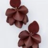 Chocolate Brown Silk And Leather Orchid Earrings -Loeffler Cloth Shop EE7zDmfsli64mCy0YaTuiZ4jnrdYnPOE 1