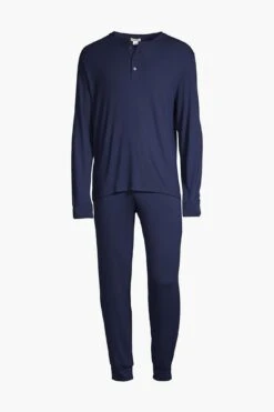 Eberjey True Navy Henry Men's Set