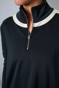 Black And Ivory Amelie Quarter Zip -Loeffler Cloth Shop EZ05HN7dqQfVugEXxxRLAKXZJyKK0kkO 1