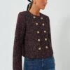 Red And Blue Tweed Marais Jacket