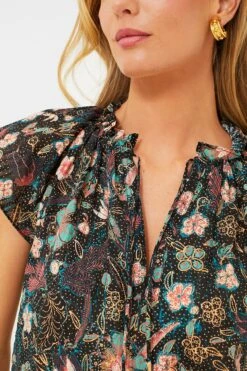 ULLA JOHNSON Obsidian Botanica Cleo Top -Loeffler Cloth Shop EltjNrxMBIsFEqU3Jn7OhmjfkI69sgLZ 1