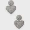 Rhinestone Puff Heart Drop