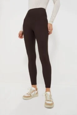 Varley Chocolate Torte Let's Move Rib Hi Legging 25