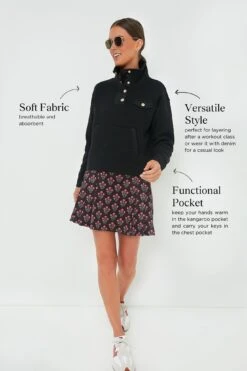 Black Snap Neck Bailey Pullover -Loeffler Cloth Shop FFkNJFpqXVzRCLNYf0LPWftcTZRvvtUn 1