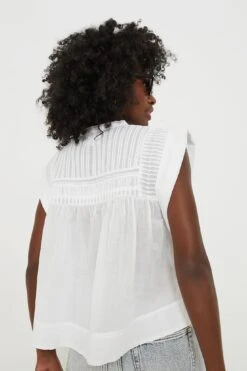 Isabel Marant Etoile White Laeza Blouse -Loeffler Cloth Shop FR3QXOGeQLzCvmoDZ9zvlgJjFGU05wMb 1