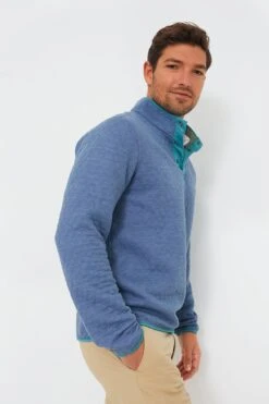 Marine Layer Blue Heather Plus Olive Corbet Reversible Pullover -Loeffler Cloth Shop FZSdUj8tz02cJc3xWPgBCC9ZsAvtHgdb 1