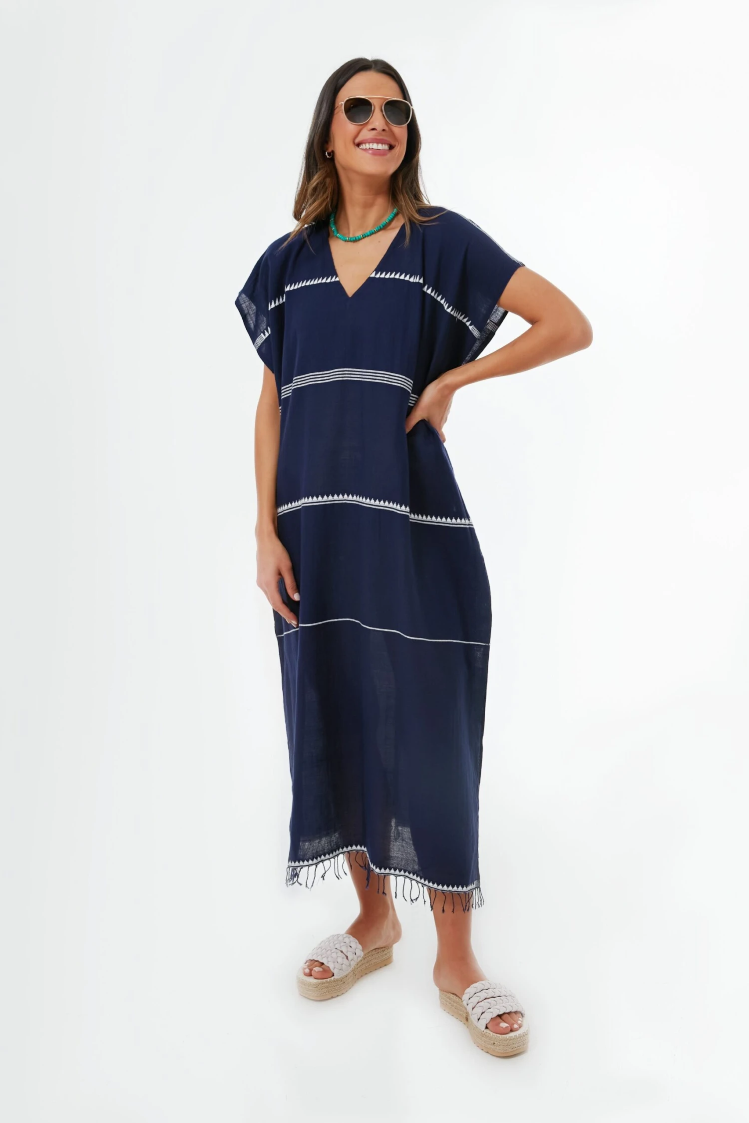 Navy Nunu Classic Caftan 3 Navy Nunu Classic Caftan