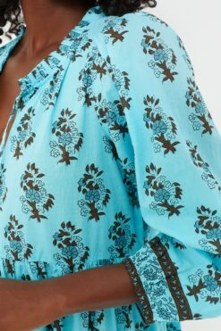 Tropical Turquoise Bouquet Long Sleeve Salty Paloma Caftan -Loeffler Cloth Shop FyXUAJyERRlEgLYP84qhY9VzLsm1ts6R 1