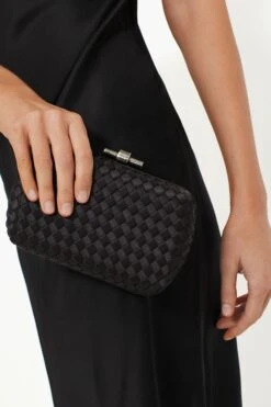 Black Evelyn Woven Clutch -Loeffler Cloth Shop G2wsnmaH0lhOg1MjUZftED3Tc7NS3VNw 1