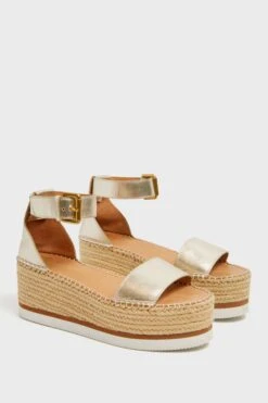 See By Chloé Light Gold Glyn Sandals -Loeffler Cloth Shop G5nI4sKvaKHrmMUq5k2lFiFyVpoTljHe 1