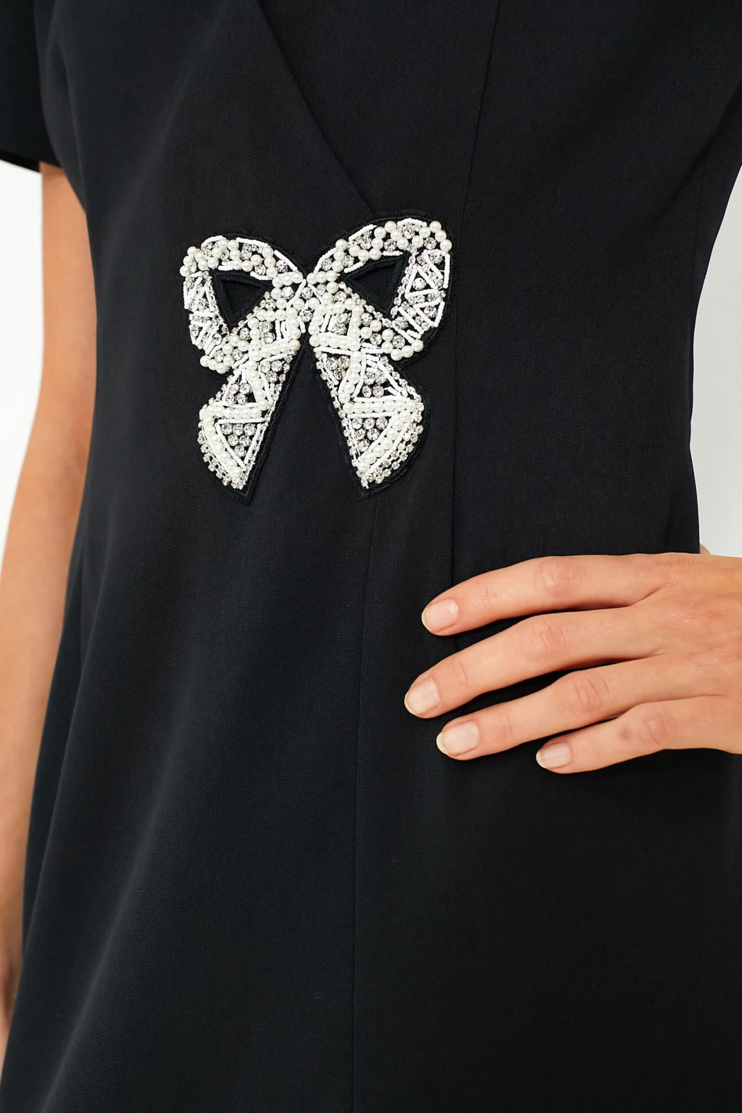 Beaded Bow Amal Mini Dress 7 Beaded Bow Amal Mini Dress - Image 5