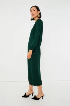 Hunter Green Double Knit Lennox Dress -Loeffler Cloth Shop GTrynYhF3Q6b5pbwj7fitdWgvYmTTeZm 1