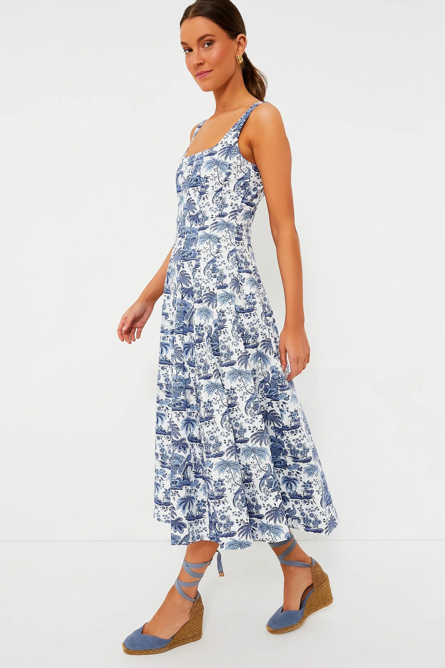 Staud Blue Toile Wells Dress 5 Staud Blue Toile Wells Dress - Image 3