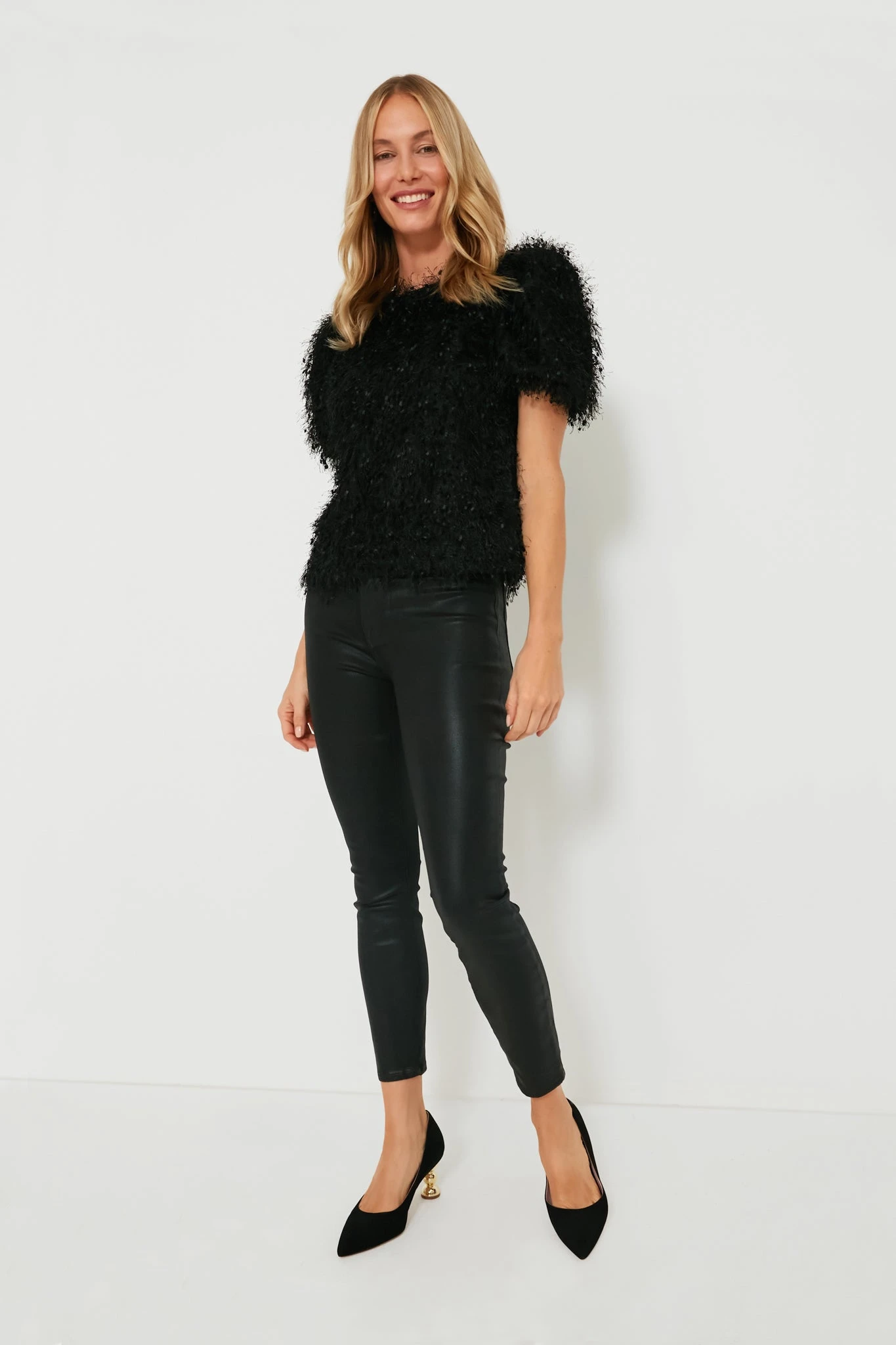 Black Textured Hazel Blouse 8 Black Textured Hazel Blouse - Image 6