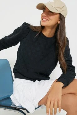 Black Puff Sleeve Campbell Pullover -Loeffler Cloth Shop HSY6KLwoQsQiXap0G2TcXwoshmmN5KNg 1