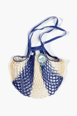 Blue And White Stripe French Market Bag