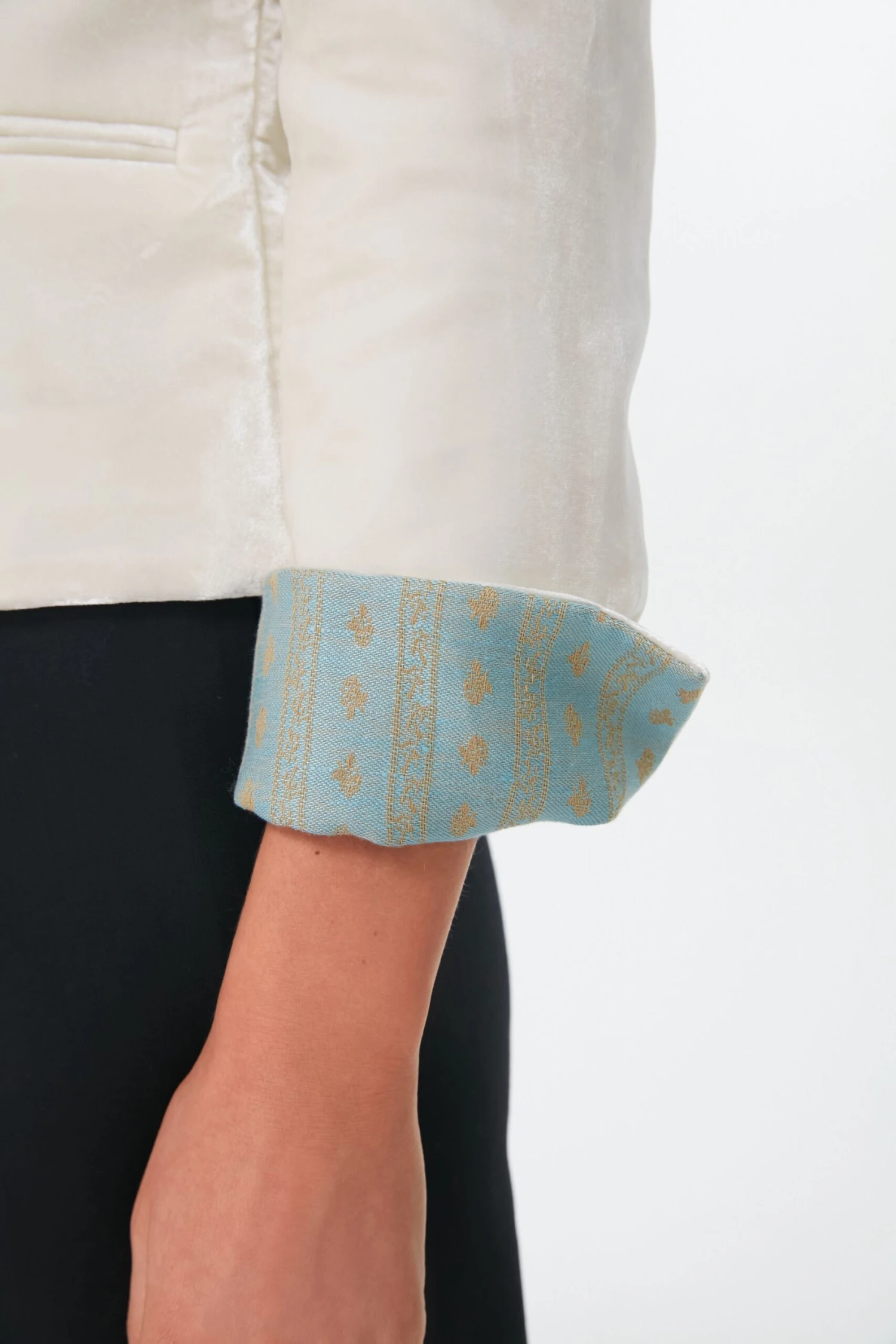 Ivory Velvet Annabelle Bride Jacket 7 Ivory Velvet Annabelle Bride Jacket - Image 5