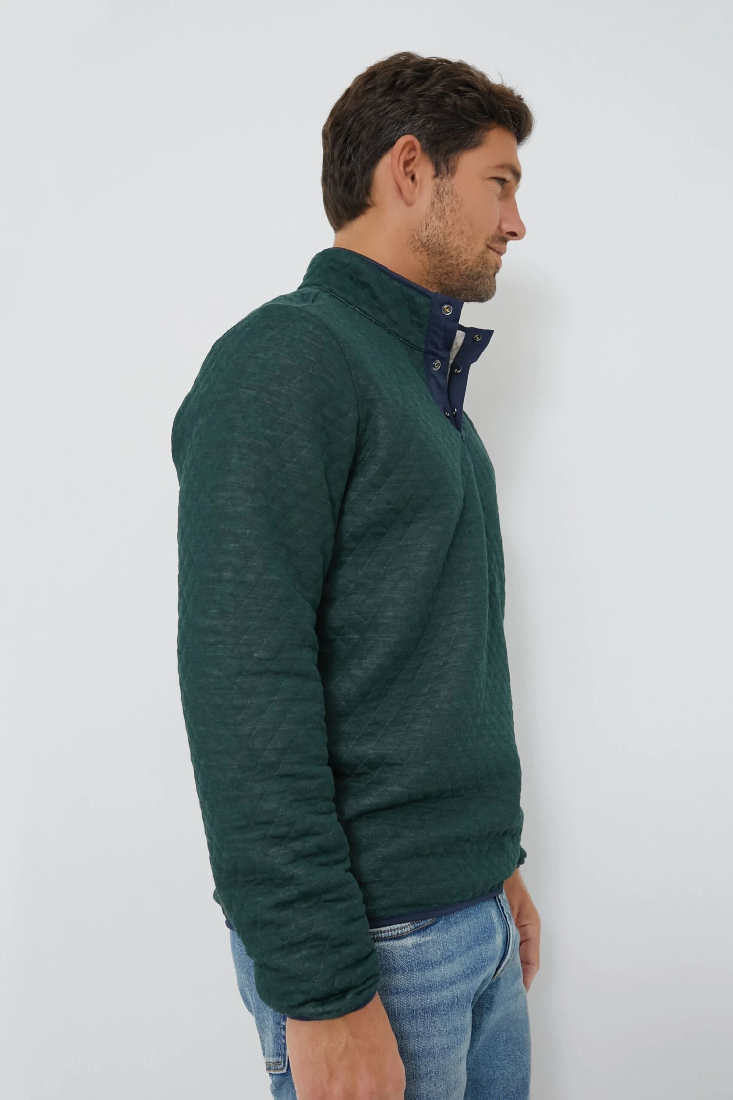Marine Layer Green Oat Heather Corbet Reversible Pullover 5 Marine Layer Green Oat Heather Corbet Reversible Pullover - Image 3