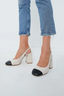 Schutz Pearl And Black Dorothy Sling High Heels -Loeffler Cloth Shop InWwxZetkLgbedl5GnrFBut87rgzwFCL 1