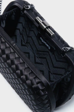 Black Evelyn Woven Clutch -Loeffler Cloth Shop JLufZbaEa1KICumZb7LCrqTTFsIpv68o 1