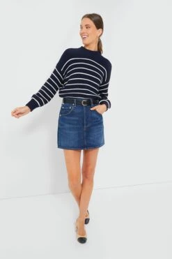 Dark Navy And Ivory Stripe Button Back Crewneck Sweater 16 Dark Navy And Ivory Stripe Button Back Crewneck Sweater -Loeffler Cloth Shop JXNwbAXiHd1nkQLMKT5bwxOEDM2i7Zig 1