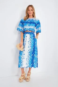 Farm Rio Flower Stripes Off White Midi Skirt -Loeffler Cloth Shop KCGqogFaUYmAesVFf1DWGJcZgS7c7CGl 1