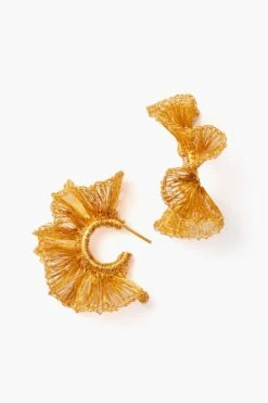 Small Hand Crochet Gold Ruffled Hoops -Loeffler Cloth Shop KCYmicC6jG4aFlQ4ftpSFCC50BJilnPb 1