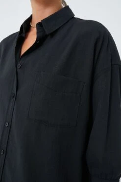 Black Adair Boyfriend Shirt -Loeffler Cloth Shop KIzI9CNyfPsBAHTGkQpQDqlz7NFjb2pr 1